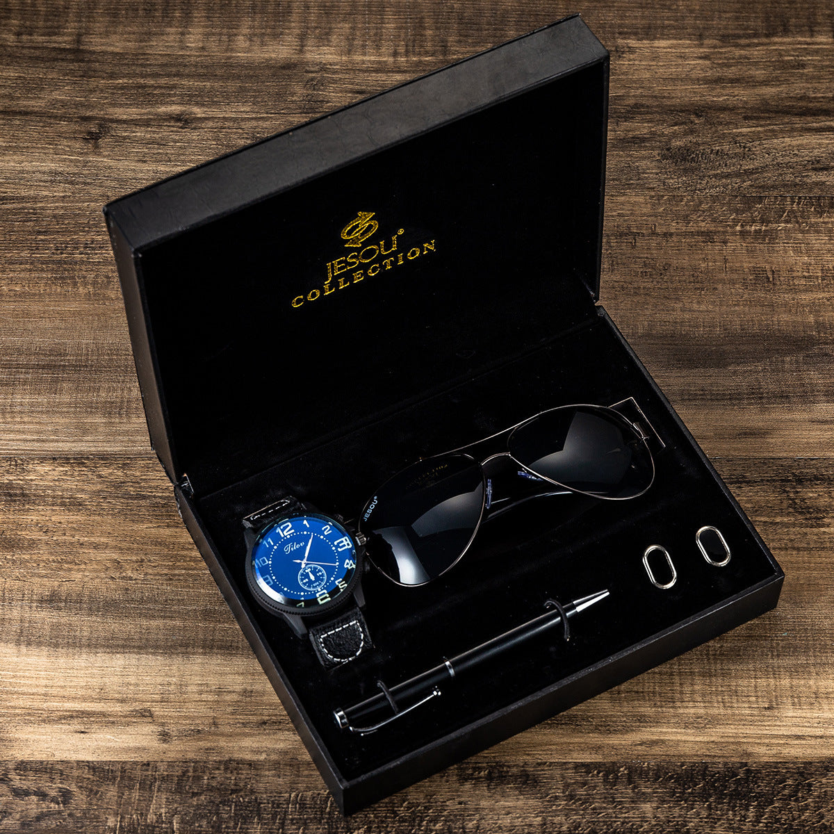 Fashion-Set (Geschenk-Set) Uhr, Stift und Sonnenbrille